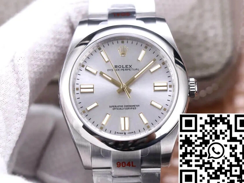 EW Silver 41MM Oyster Dial Perpetual M124300-0001 Rolex Factory 0502
